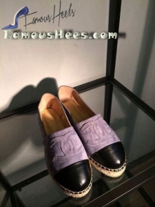 C flat Espadrilles purple and black